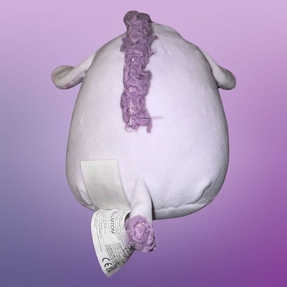 2023 Kellytoy Squishmallows Delzi the Purple Easter Floral Belly Plush Donkey 5" - Picture 2 of 3